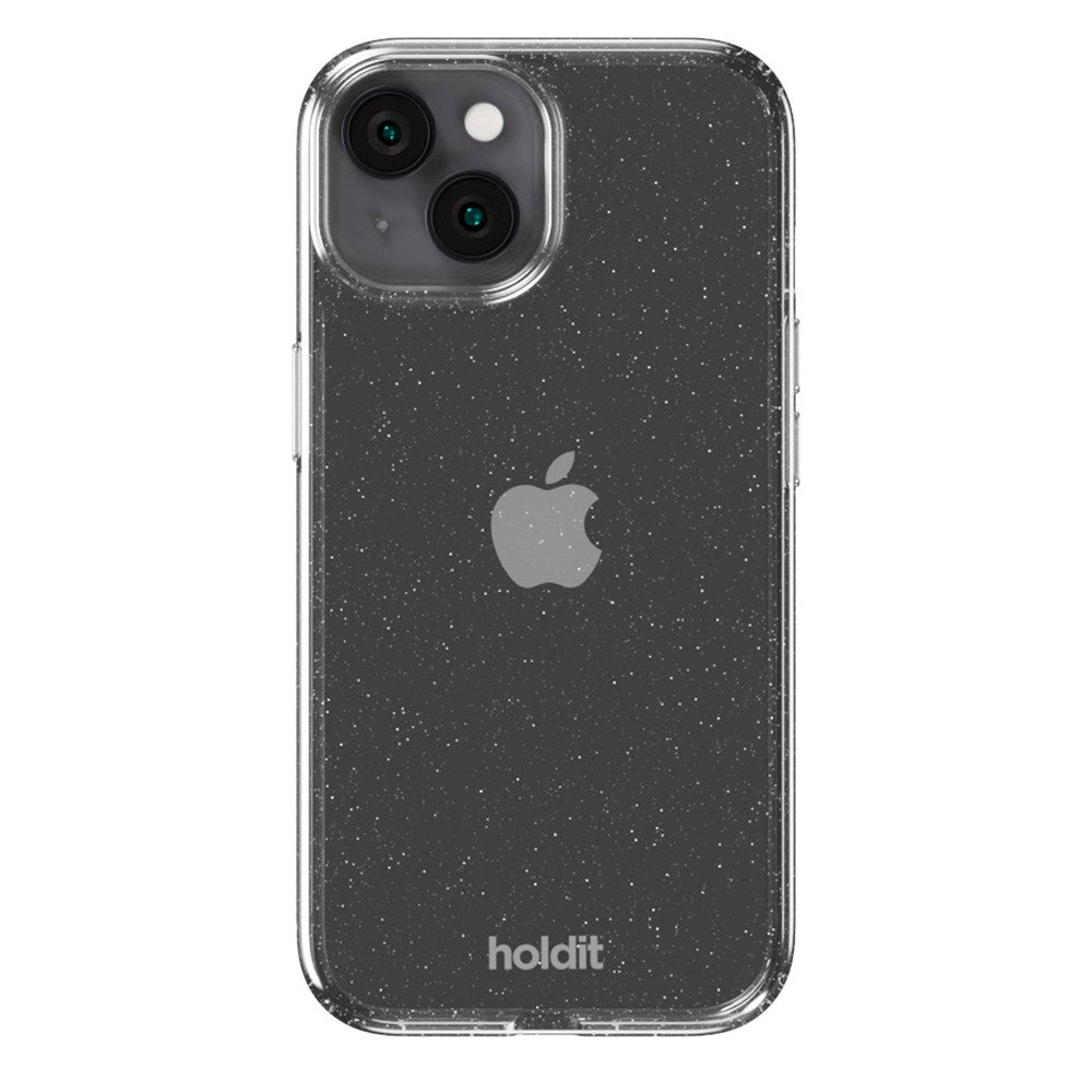 Holdit iPhone 15 / 14 / 13 Glitter Skal - Vit