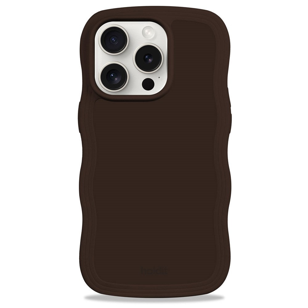 Holdit iPhone 15 Pro Max Wavy Skal - Chocolate