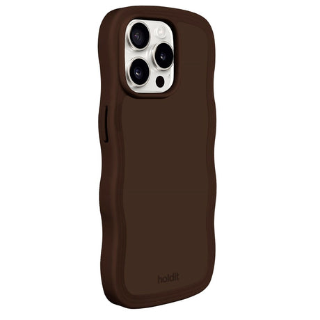 Holdit iPhone 15 Pro Wavy Skal - Chocolate