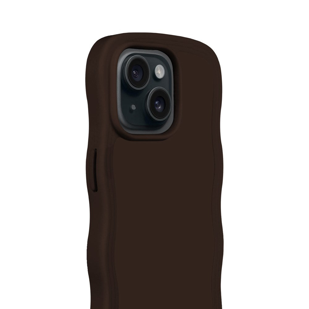 Holdit iPhone 15 / 14 / 13 Wavy Skal - Chocolate