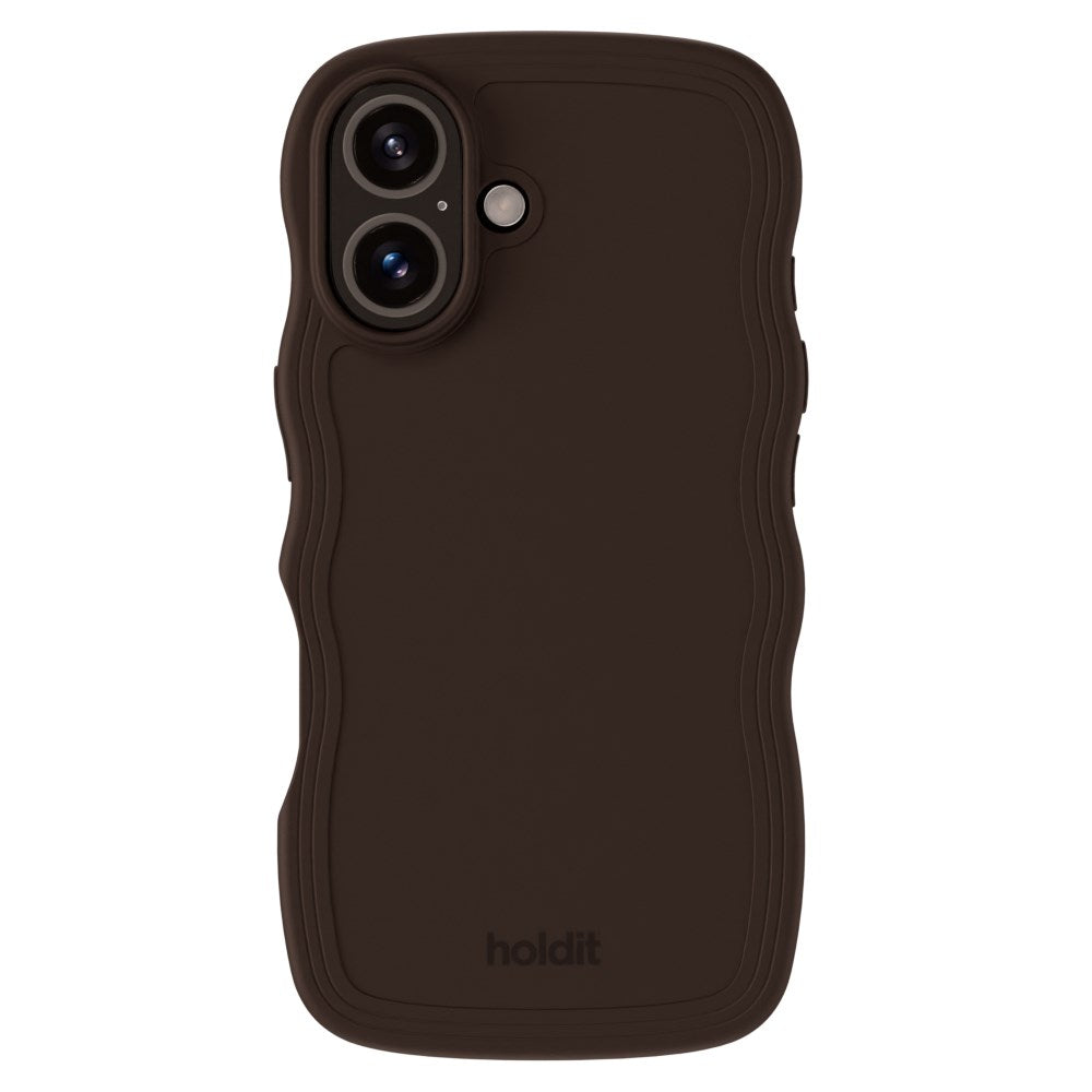 Holdit iPhone 16 Wavy Skal - Chocolate