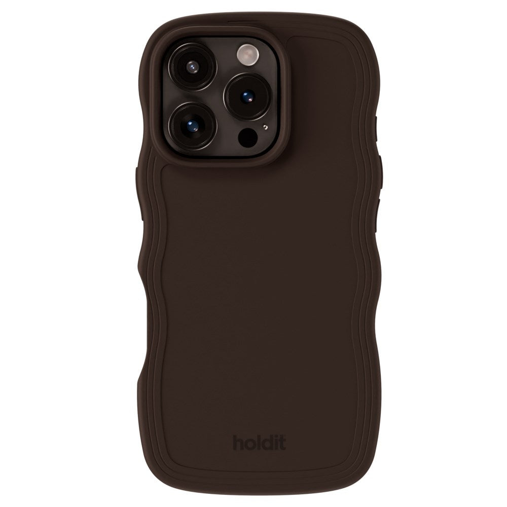 Holdit iPhone 16 Pro Wavy Skal - Chocolate