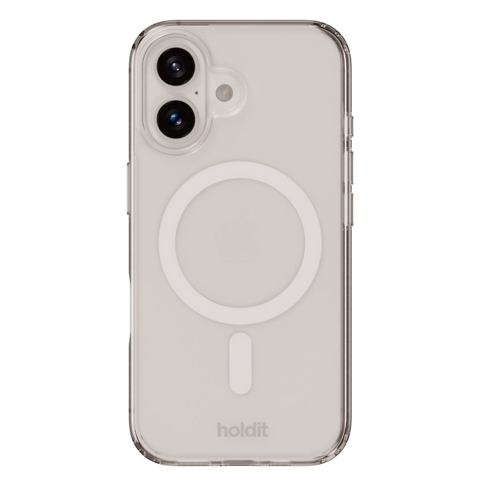 Holdit iPhone 16 MagSafe Skal - Transparent / White