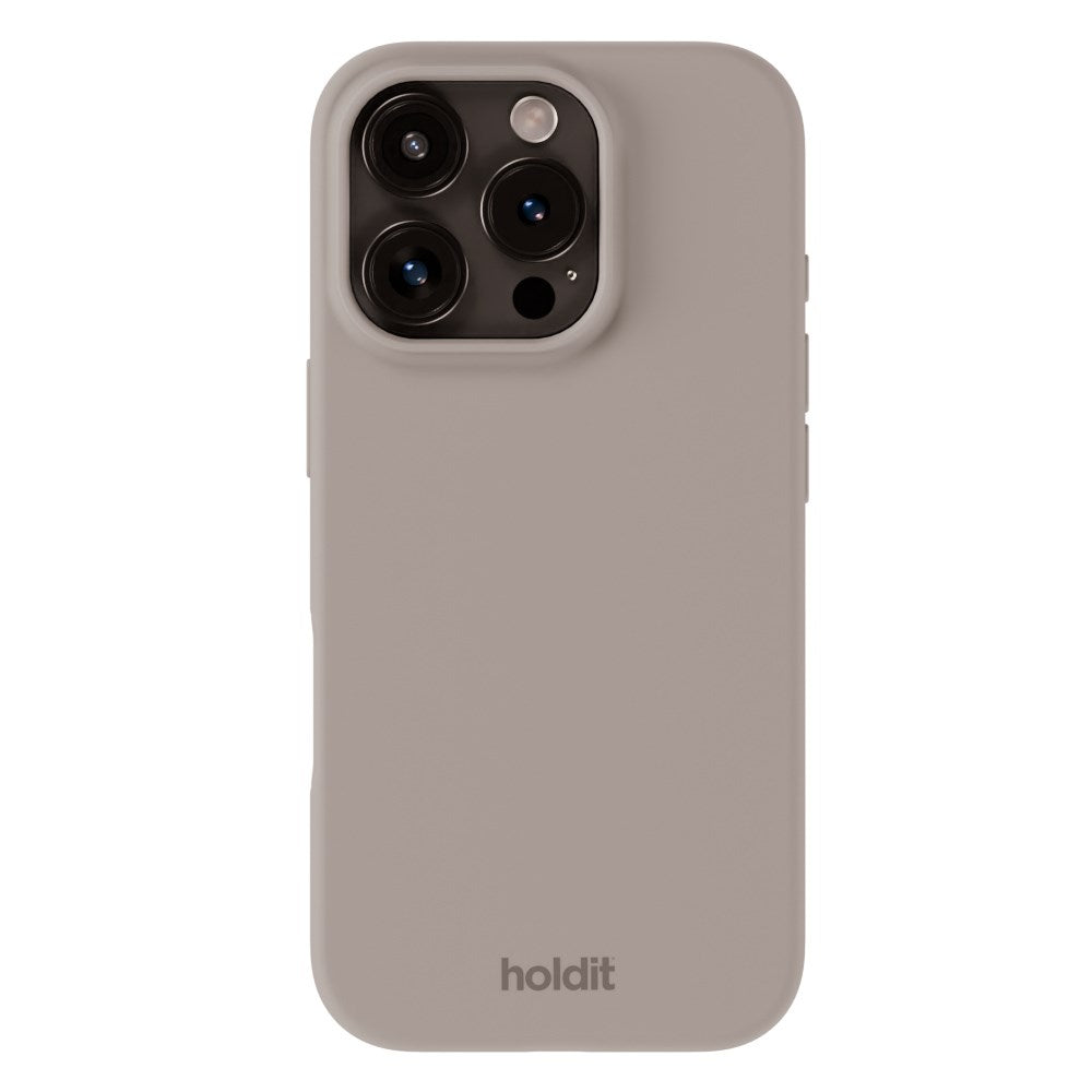 iPhone 16 Pro Holdit Soft Touch Skal Silikon - Taupe