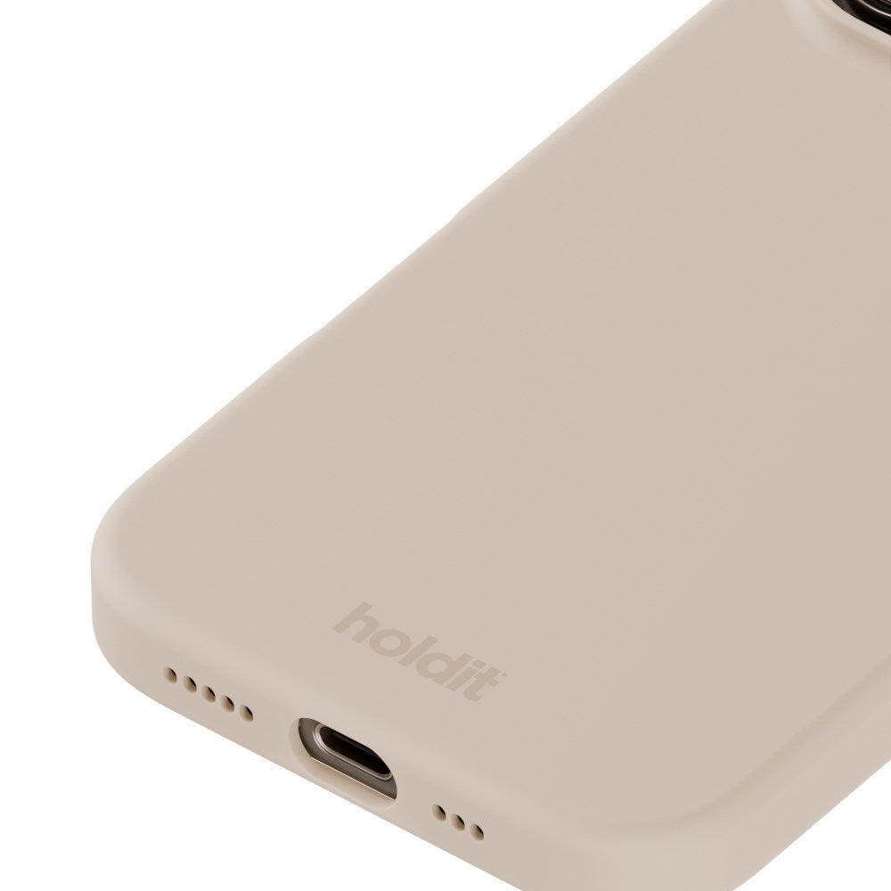 iPhone 16 Pro Holdit Soft Touch Skal Silikon - Light Beige