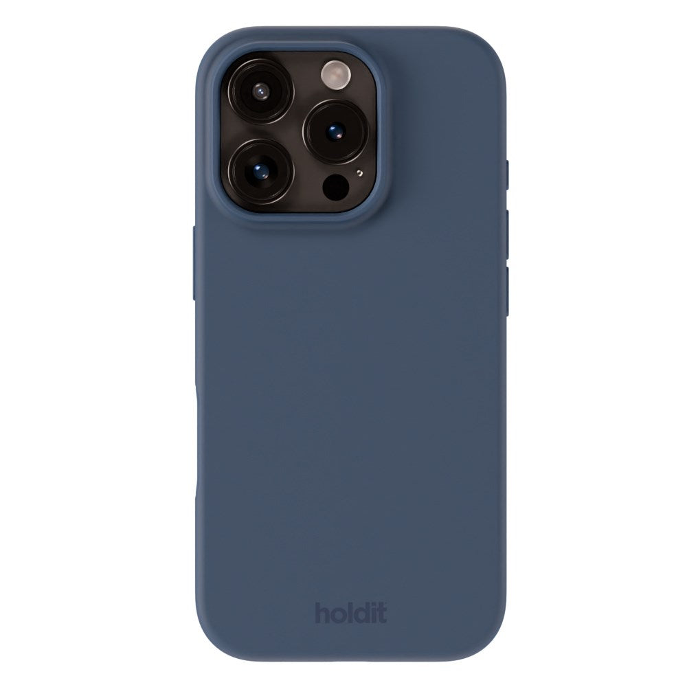 iPhone 16 Pro Holdit Soft Touch Skal Silikon - Pacific Blue