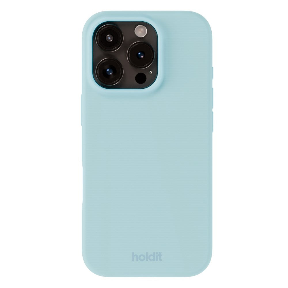 iPhone 16 Pro Holdit Soft Touch Skal Silikon - Mineral Blue