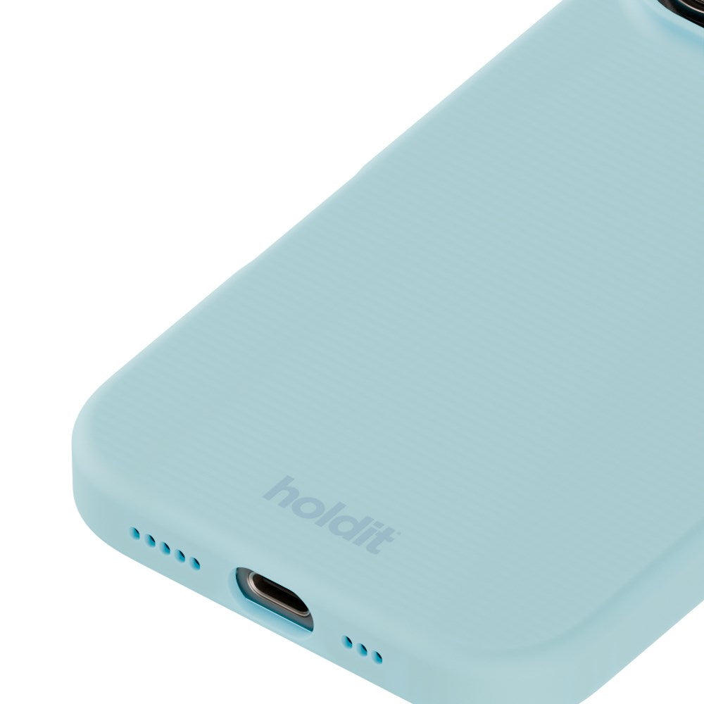 iPhone 16 Pro Holdit Soft Touch Skal Silikon - Mineral Blue