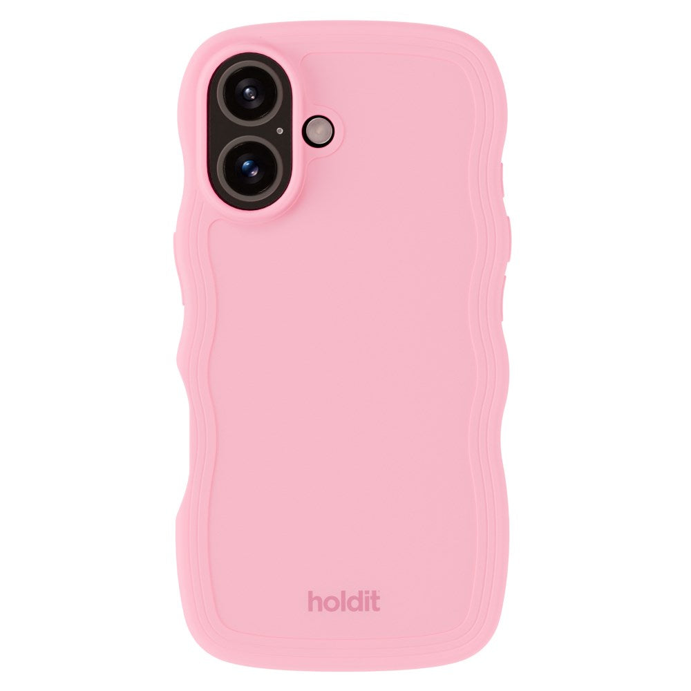 Holdit iPhone 16 Wavy Skal - Pink