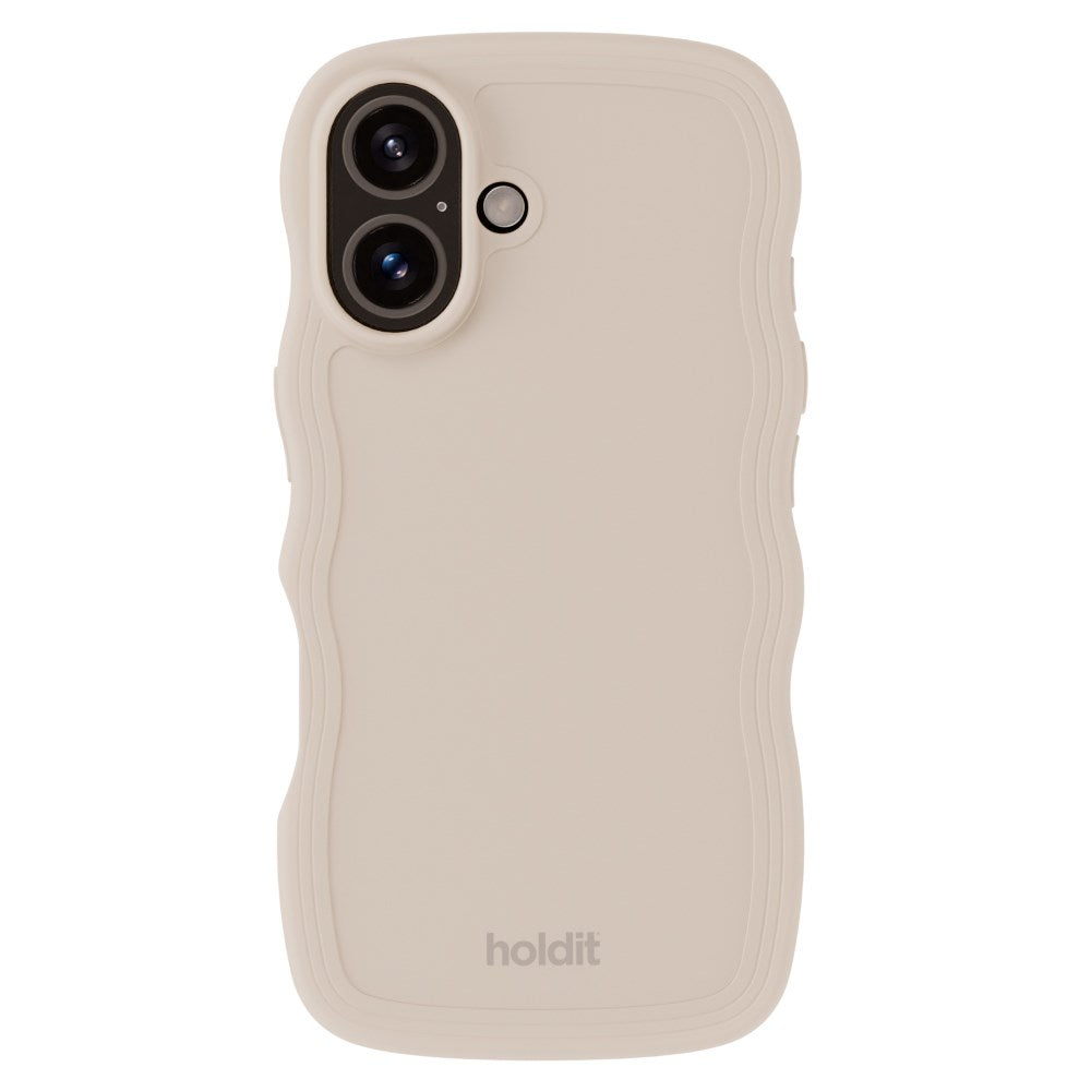 Holdit iPhone 16 Wavy Skal - Beige