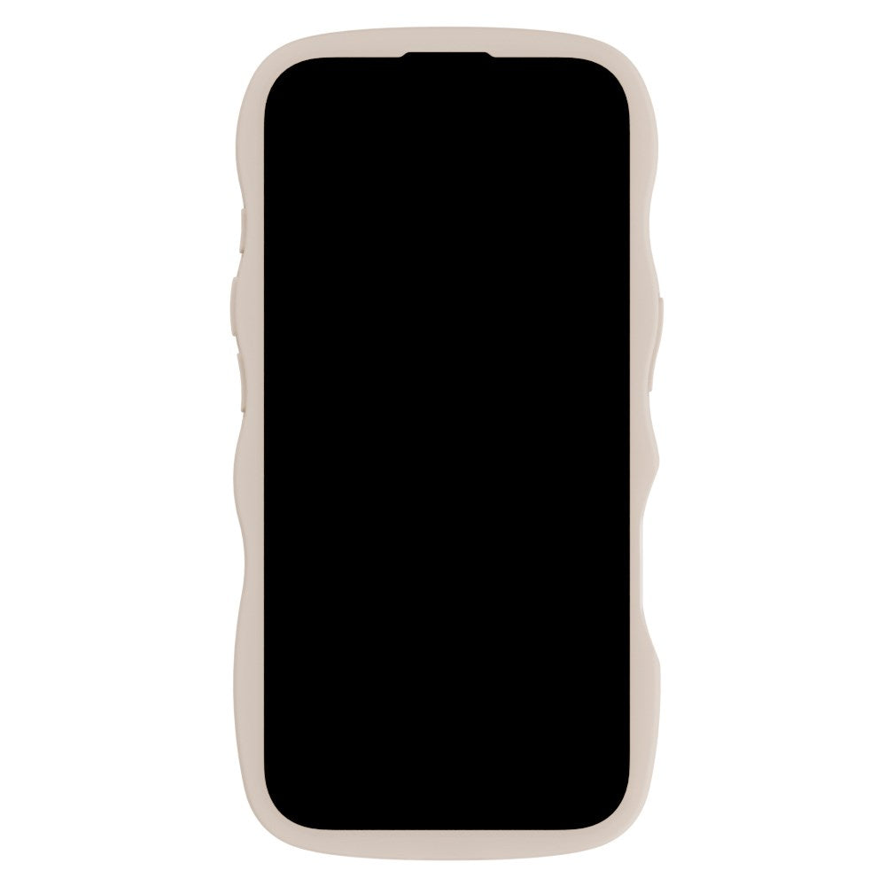 Holdit iPhone 16 Wavy Skal - Beige / Transparent