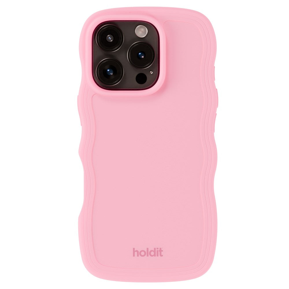 Holdit iPhone 16 Pro Wavy Skal - Pink