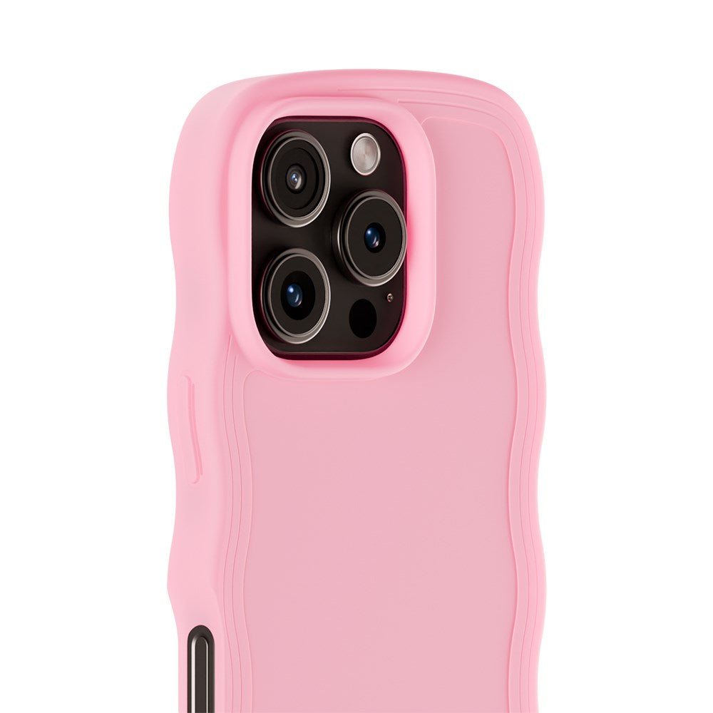 Holdit iPhone 16 Pro Wavy Skal - Pink