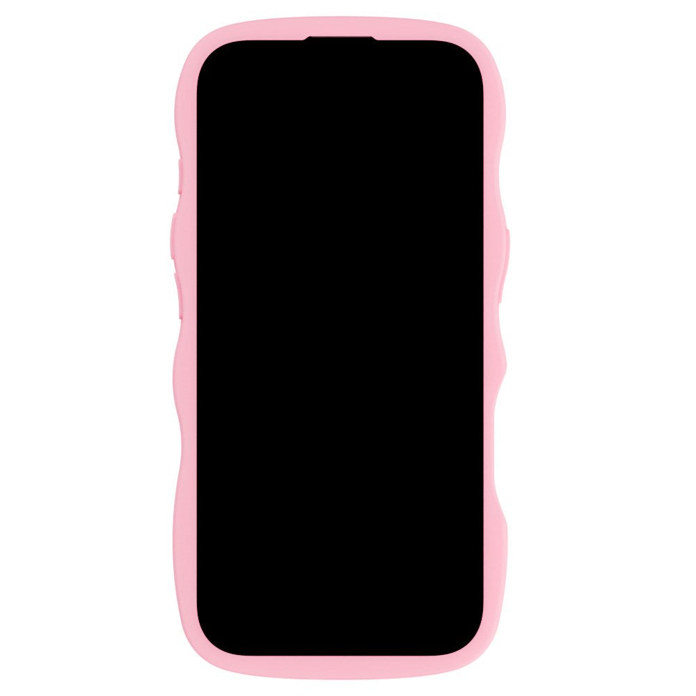 Holdit iPhone 16 Pro Wavy Skal - Pink / Transparent