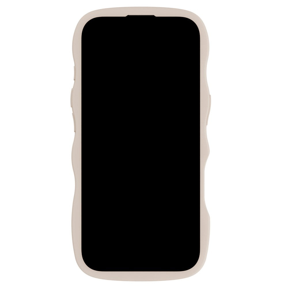 Holdit iPhone 16 Pro Wavy Skal - Light Beige / Transparent