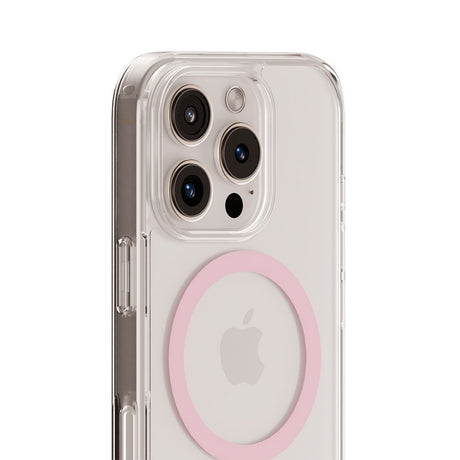 Holdit iPhone 16 Pro MagSafe Skal - Transparent / Pink