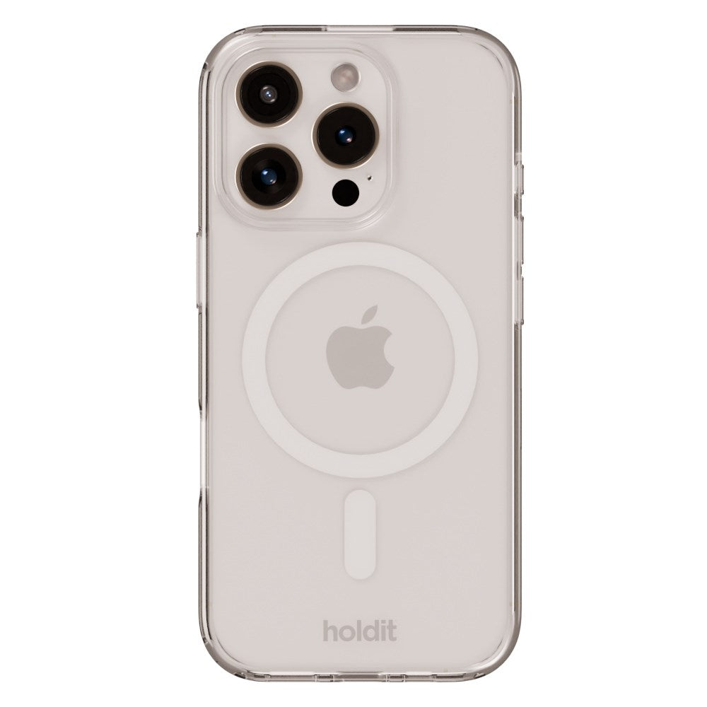 Holdit iPhone 16 Pro MagSafe Skal - Transparent / White