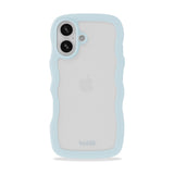 Holdit iPhone 16 Wavy Skal - Mineral Blue / Transparent