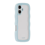 Holdit iPhone 16 Wavy Skal - Mineral Blue / Transparent