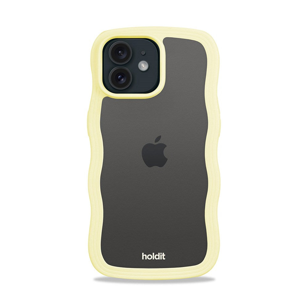 Holdit iPhone 12 / 12 Pro Wavy Skal - Lemonade / Transparent