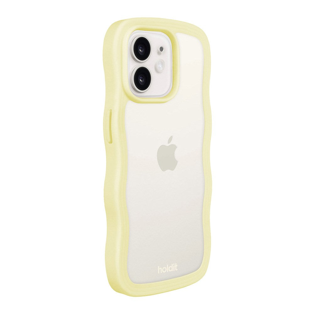 Holdit iPhone 12 / 12 Pro Wavy Skal - Lemonade / Transparent