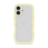 Holdit iPhone 16 Wavy Skal - Lemonade / Transparent