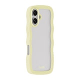 Holdit iPhone 16 Wavy Skal - Lemonade / Transparent