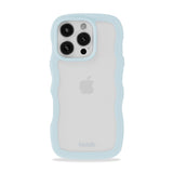 Holdit iPhone 16 Pro Max Wavy Skal - Mineral Blue / Transparent