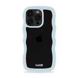 Holdit iPhone 16 Pro Max Wavy Skal - Mineral Blue / Transparent