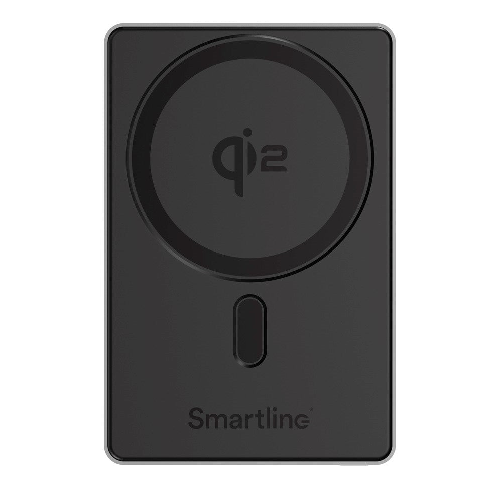 Smartline 15W Power Bank USB-C 5000mAh - Qi2 / MagSafe Kompatibel - Space Grey