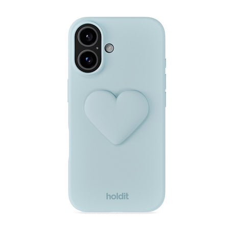 Holdit 3D Silicone Sticker Hjärta - Mineral Blue