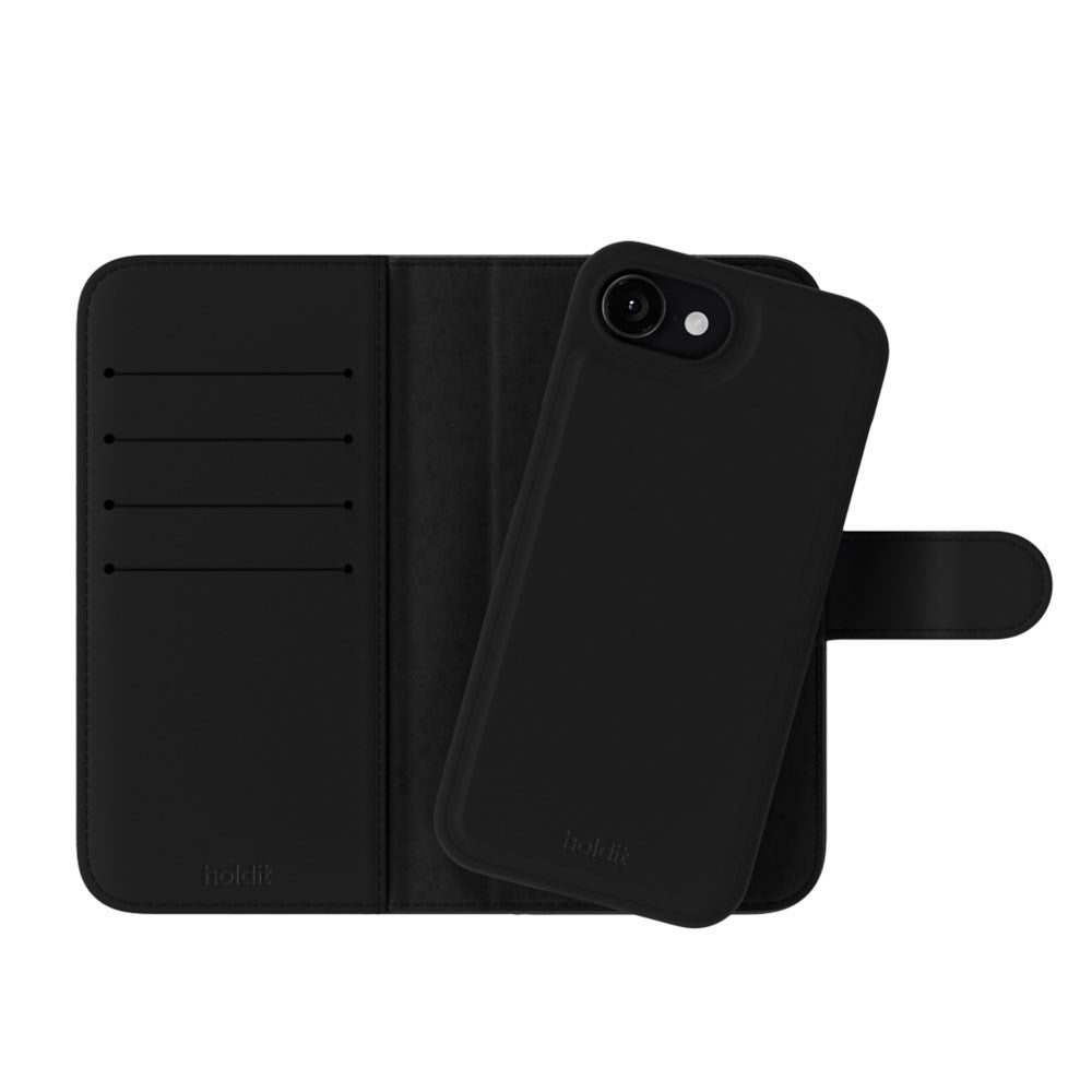 Holdit iPhone 16e Wallet Case Magnet Plus - Plånboksfodral - Black