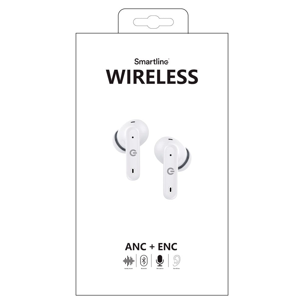 Smartline True Wireless In-Ear Hörlurar med ANC & ENC - Vit