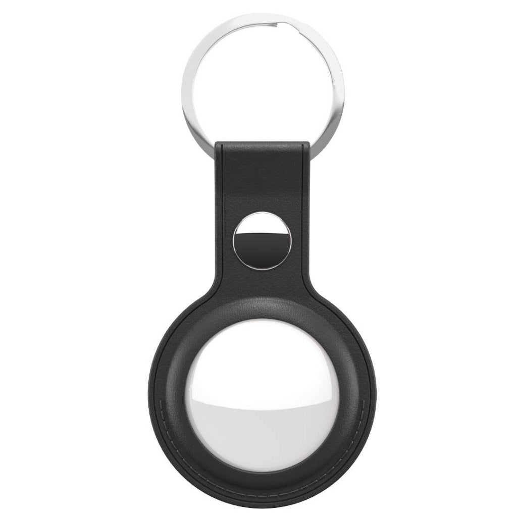 KeyBudz AirTag Nyckelring  - Snap Ring - 2 Pack - Konstläder - Svart