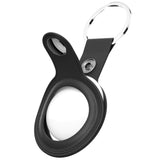 KeyBudz AirTag Nyckelring  - Snap Ring - 1 Pack - Konstläder - Svart