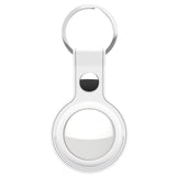 KeyBudz AirTag Nyckelring  - Snap Ring - 2 Pack - Konstläder - Vit