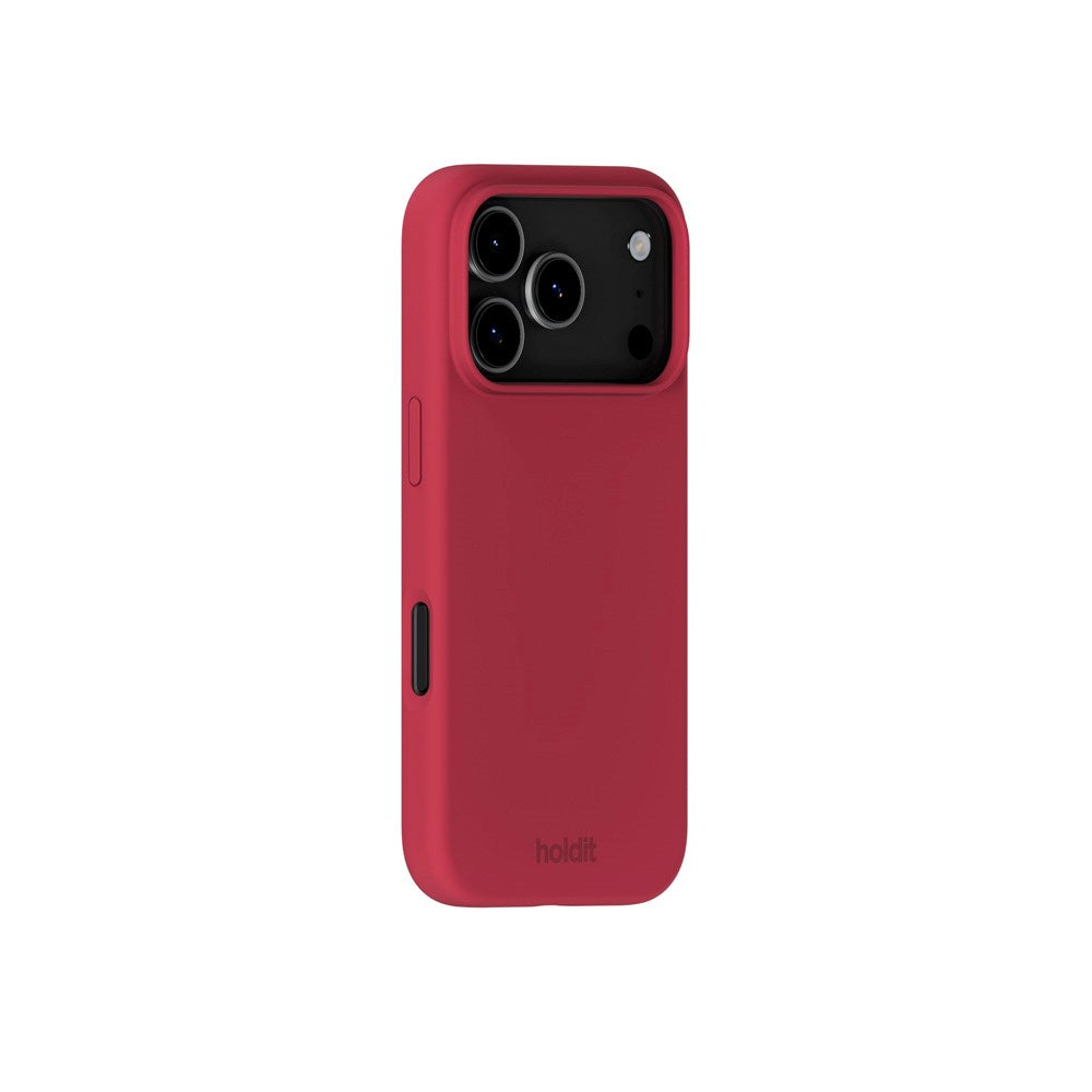 Holdit iPhone 17 Pro Soft Touch Silikon Skal - Red Velvet