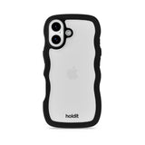 Holdit iPhone 17 Wavy Skal - Black / Transparent