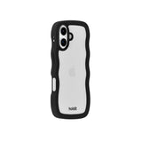 Holdit iPhone 17 Wavy Skal - Black / Transparent
