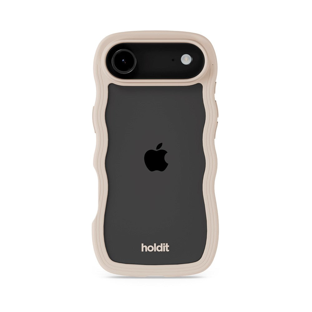 Holdit iPhone Air Wavy Skal - Light Beige / Transparent