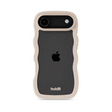 Holdit iPhone Air Wavy Skal - Light Beige / Transparent