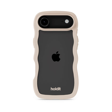 Holdit iPhone Air Wavy Skal - Light Beige / Transparent