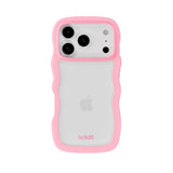 Holdit iPhone 17 Pro Wavy Skal - Pink / Transparent