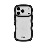 Holdit iPhone 17 Pro Wavy Skal - Black / Transparent