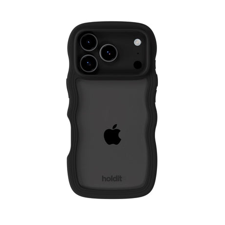 Holdit iPhone 17 Pro Wavy Skal - Black / Transparent