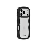 Holdit iPhone 17 Pro Wavy Skal - Black / Transparent