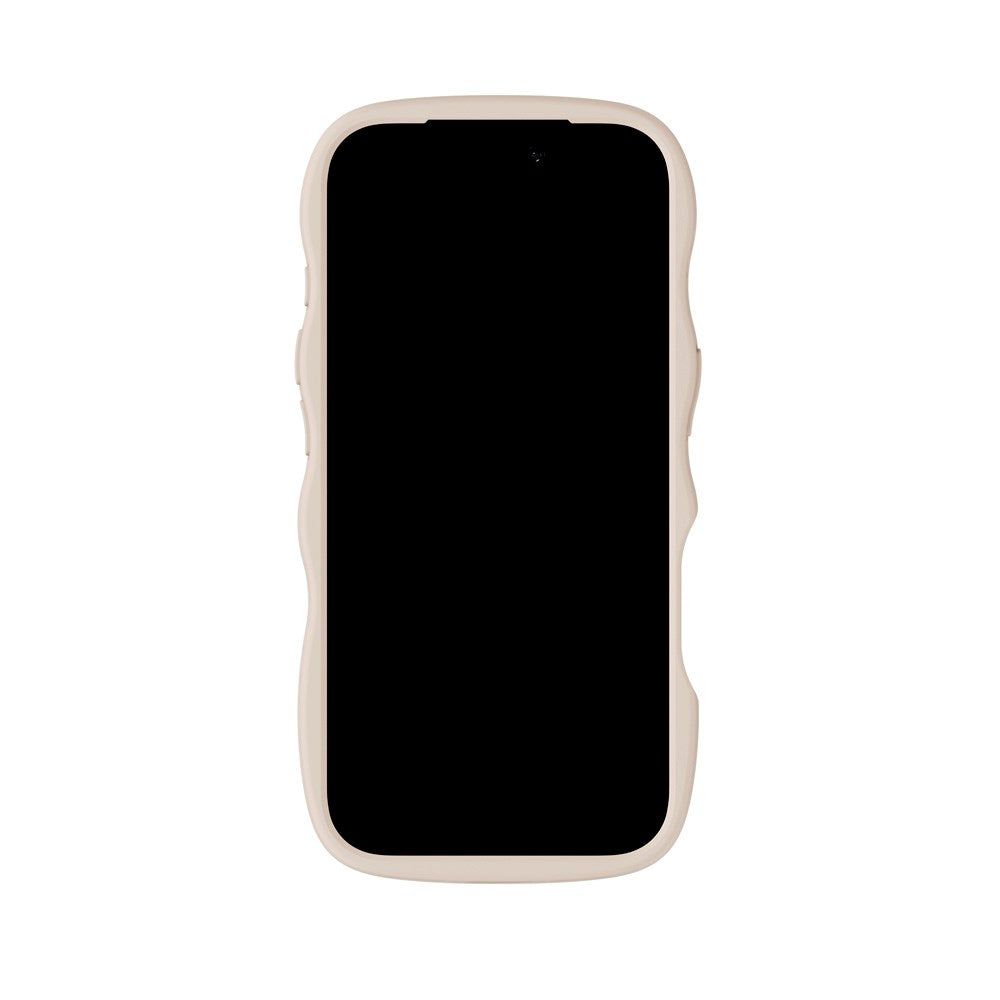 Holdit iPhone 17 Pro Wavy Skal - Light Beige / Transparent