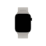 Apple Watch (38/40/SE/41/42mm) Holdit Silikon Klockarmband med Metallspänne - Taupe