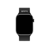 Apple Watch (38/40/SE/41/42mm) Holdit Silikon Klockarmband med Metallspänne - Black