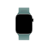 Apple Watch (38/40/SE/41/42mm) Holdit Silikon Klockarmband med Metallspänne - Moss Green